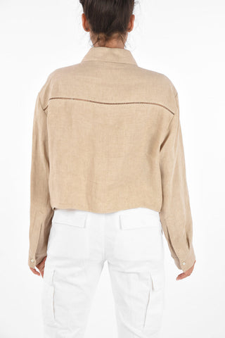 Camicia Crop FORTE DEI MARMI con Collo Francese 