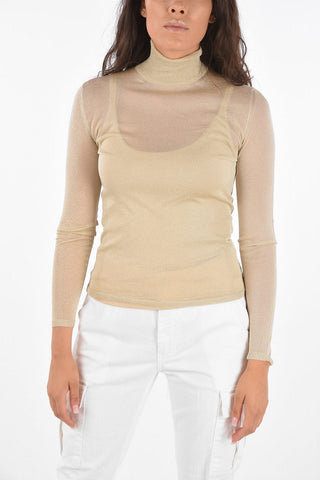 Sheer Top PIETRA in Lurex