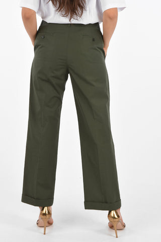 Pantaloni Straight Fit con Orlo con Risvolto