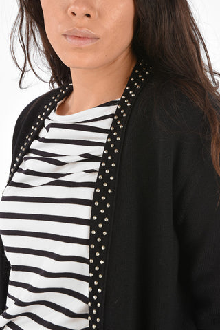 2 Pocket Cardigan with Front Stud Trimmings