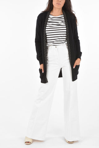 2 Pocket Cardigan with Front Stud Trimmings