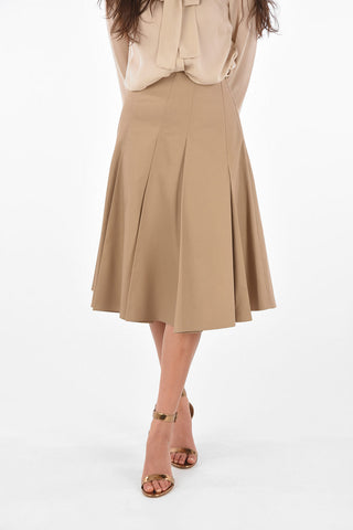 Side Zipped ABBEAR Pleated Skirt