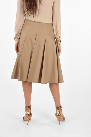 Side Zipped ABBEAR Pleated Skirt