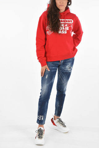 ICON Printed KICK SOME ASS Hoodie