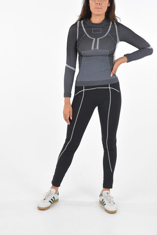 T-Shirt a Maniche Lunghe in Tessuto Super Stretch