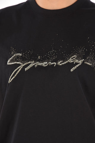Beaded Embroidered Logo T-shirt