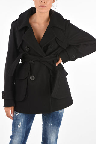 Lined Belted Double-Breasted Coat