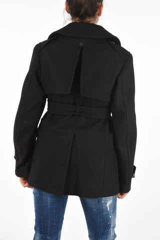 Lined Belted Double-Breasted Coat