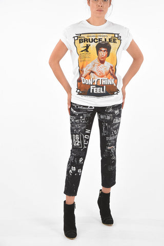 Printed COOL FIT Cropped Jeans 