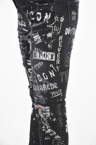 Printed COOL FIT Cropped Jeans 