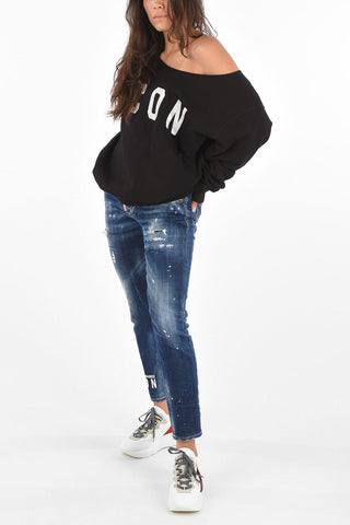 ICON Over-Sized MAXI COOL FIT Boat-Neck Sweatshirt
