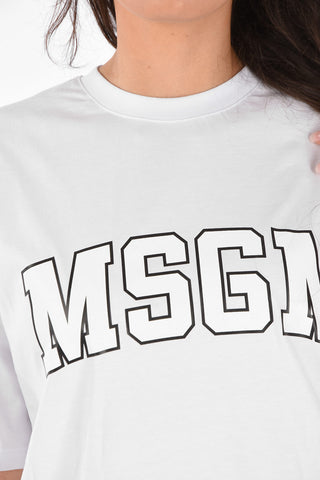 T-Shirt Girocollo con Stampa Logo
