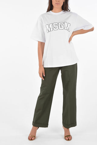 T-Shirt Girocollo con Stampa Logo