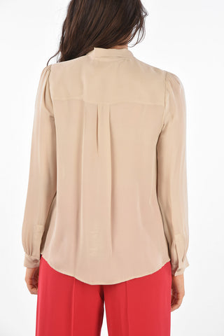 Silk Tie Neck Shirt