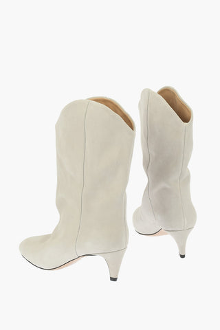 4cm Suede Leather Ankle Boots