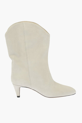 4cm Suede Leather Ankle Boots