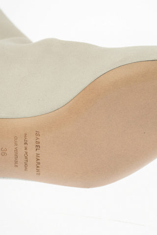 4cm Suede Leather Ankle Boots