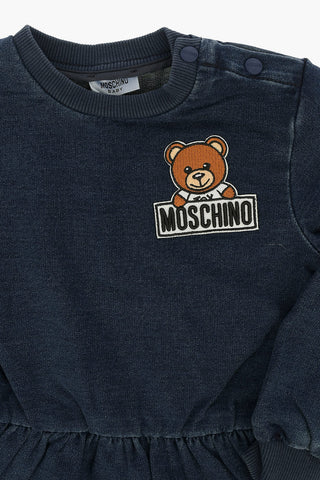Vestito in Felpa ricamo Logo