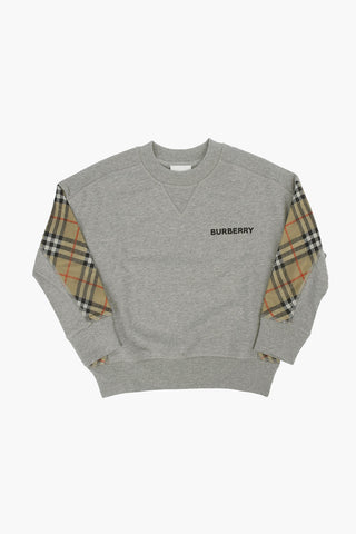 Sweatshirt with Tartan Details
