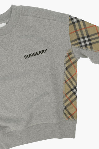 Sweatshirt with Tartan Details