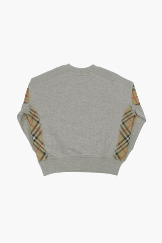 Sweatshirt with Tartan Details