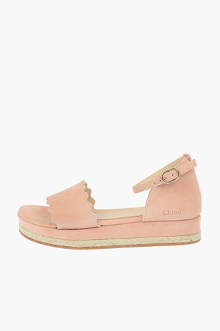 3cmSuede Leather Sandal with Platform