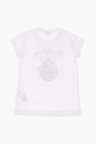 t-shirt girocollo con dettaglio strass