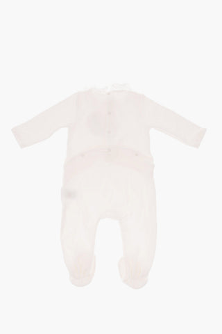 embroidered velvet romper suit