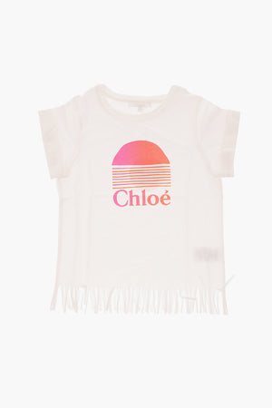 fringed crew-neck t-shirt