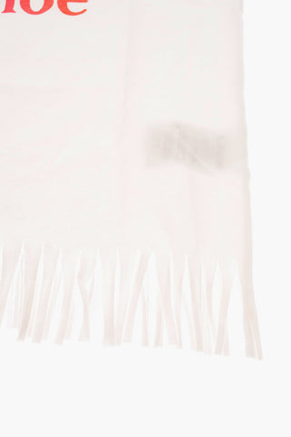 t-shirt girocollo con frange