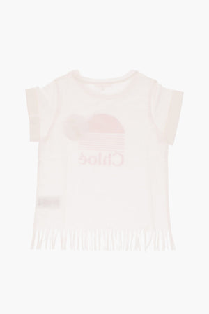 fringed crew-neck t-shirt