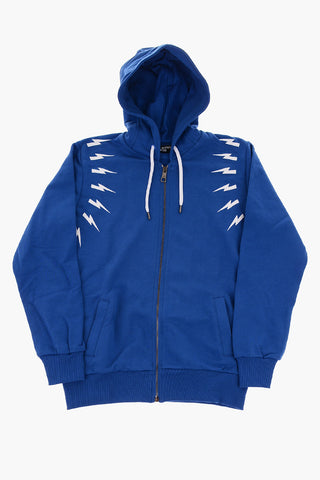 hooded THUNDERBOLT sweatshirt with zip closure