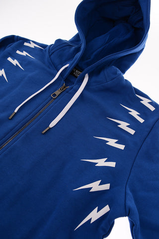 hooded THUNDERBOLT sweatshirt with zip closure
