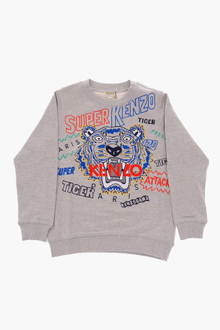 Embroidered crew-neck sweatshirt