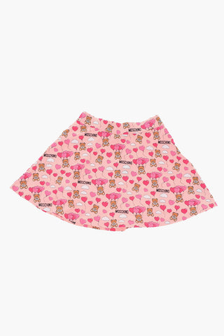 gonna stampata con zip laterale