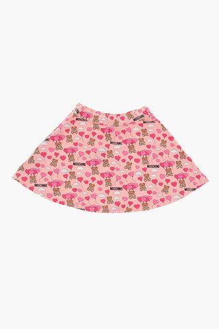 gonna stampata con zip laterale