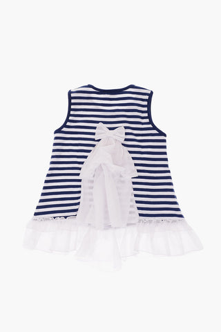 Striped top with rhinestone embellished