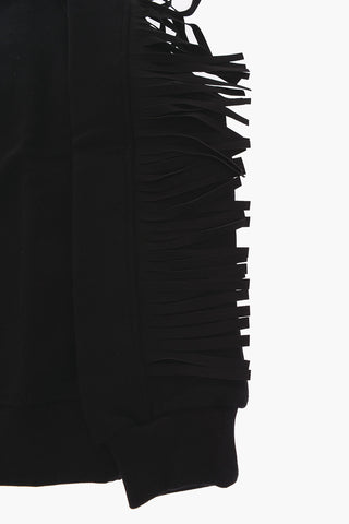 fringed crew-neck sweatshirt