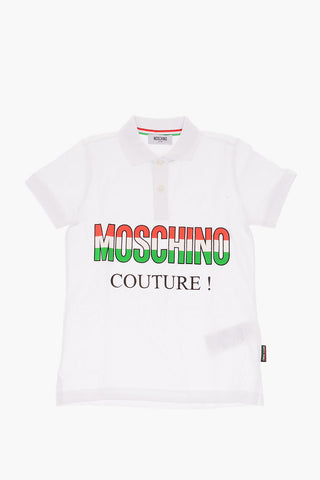 COUTURE! Printed 2 button polo shirt