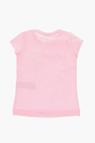 Crew-neck t-shirt with rhinestone embellished