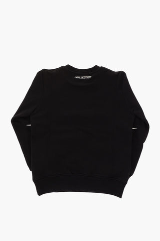 Crew-neck sweatshirt with printed thunderbolt