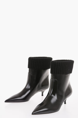 High heel DIOR BELT ankle boots with fabric details