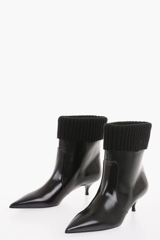 High heel DIOR BELT ankle boots with fabric details