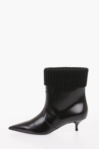 High heel DIOR BELT ankle boots with fabric details