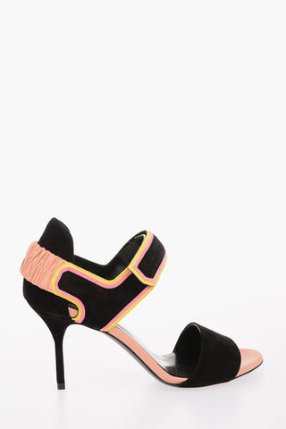 8.5 cm leather T-Strap sandals