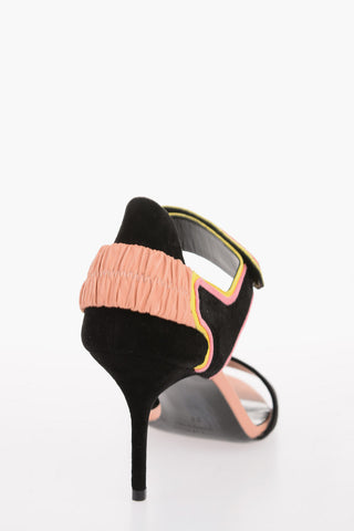 8.5 cm leather T-Strap sandals