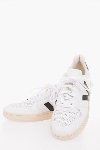 leather V-10 Sneakers