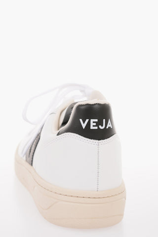leather V-10 Sneakers