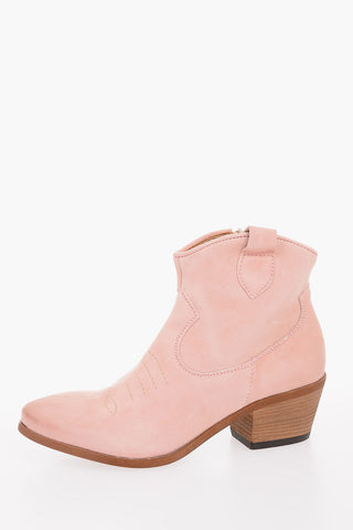Texani in pelle scamosciata 6 cm