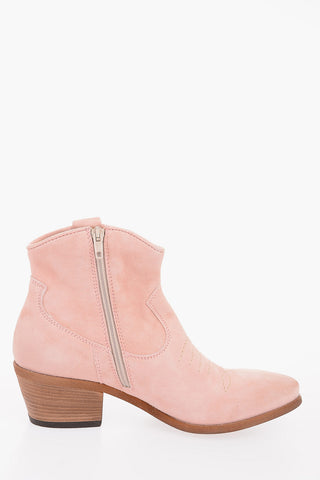 Texani in pelle scamosciata 6 cm
